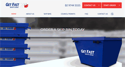 Desktop Screenshot of getfastwastebins.com.au